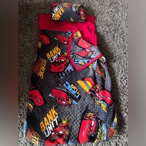 Lightning McQueen napping blanket/sleeping bag, homemade